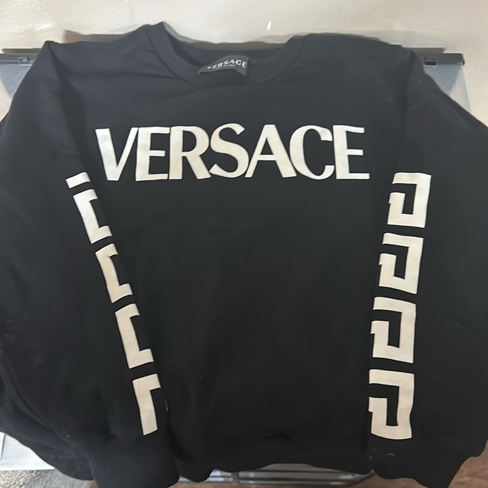 Versace kids black Greca sweatshirt size 8